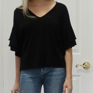 Express ruffle sleeve tee